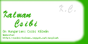 kalman csibi business card