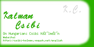 kalman csibi business card